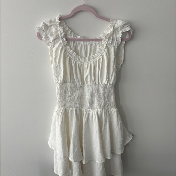 White linen dress / built in skort - size M (no tag) - Picture 3 of 5